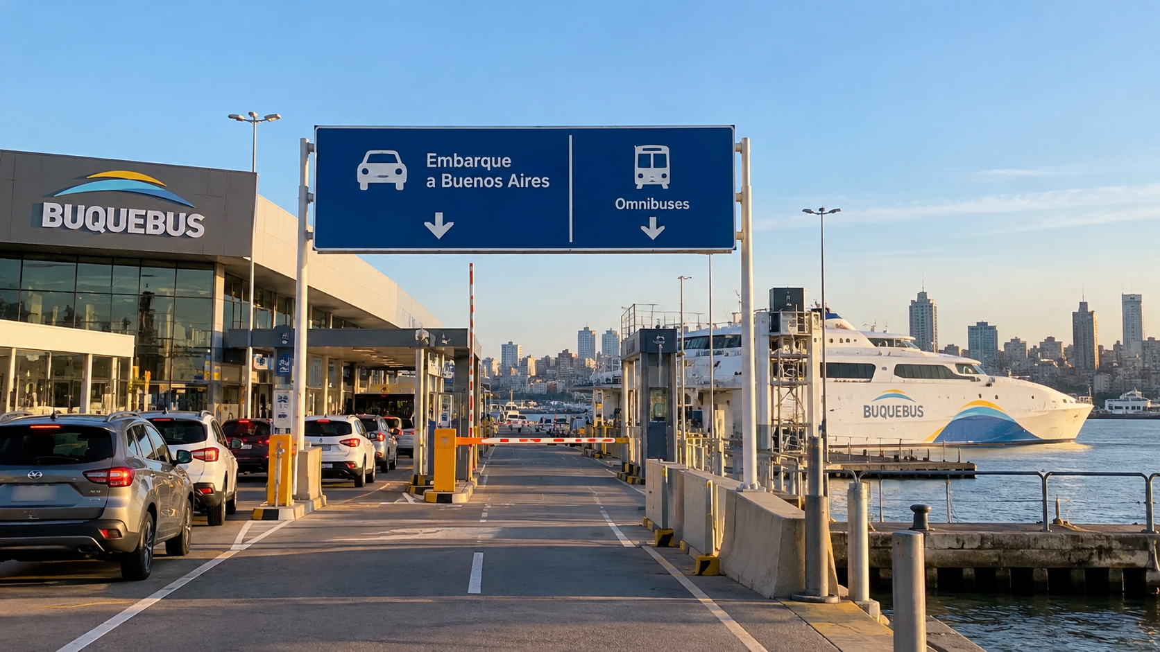 Recreación de una terminal de ferry